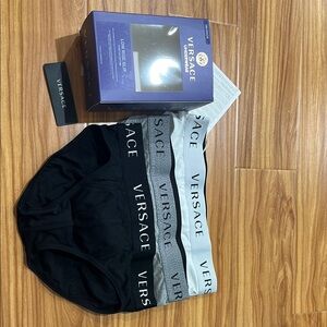 Versace Trị-pack Black, Grey and White Briefs Underwear